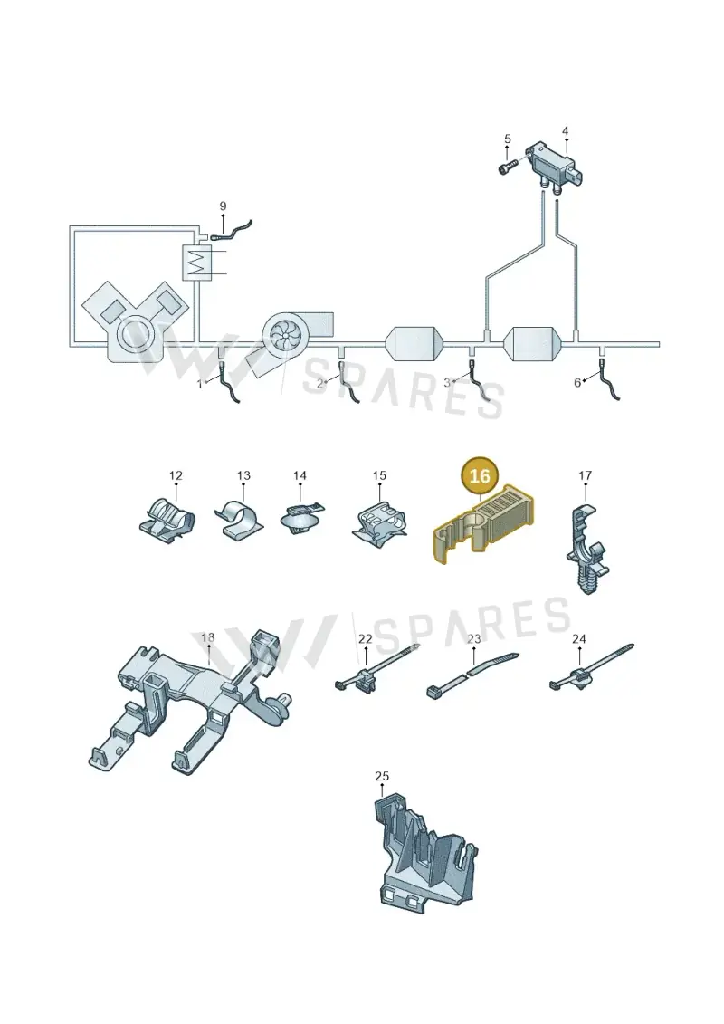 N90854901 — Audi A5 Sportback (2016-2025) diagram 897906003, position 16