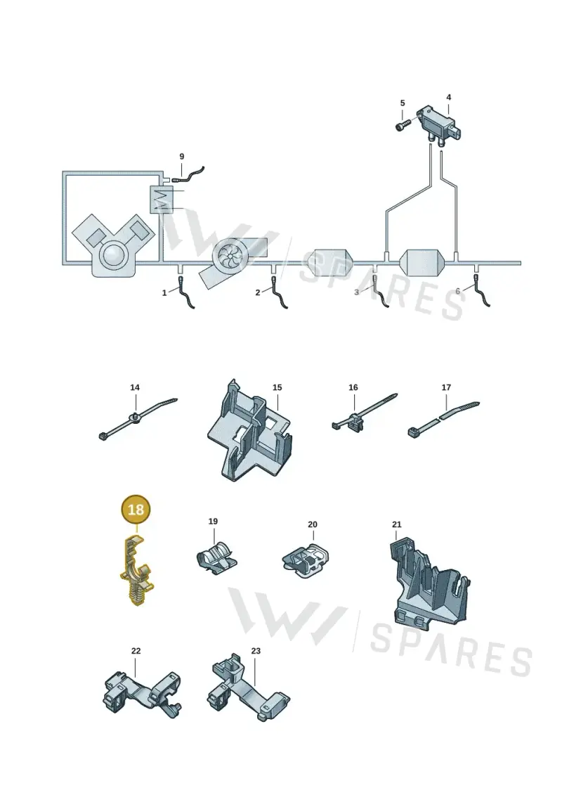 N90854901 — Audi RS4 Avant (2017-2025) diagram 435906003, position 18