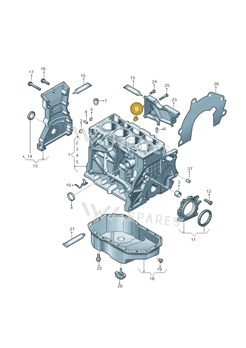 N90856005 — Volkswagen Golf Cabriolet (2011-2016) diagram 672103060, position 9