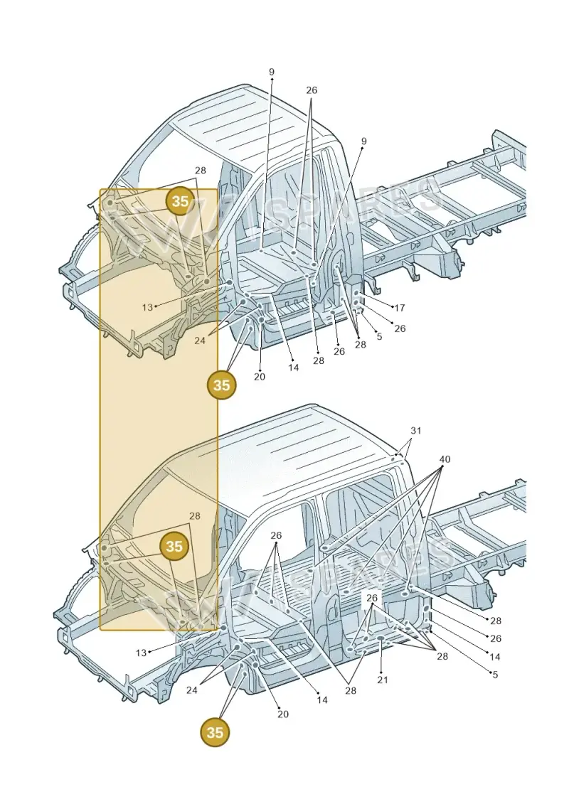 N90857202 — Volkswagen Single-cab transp. (2019-2024) diagram 411803350, position 35