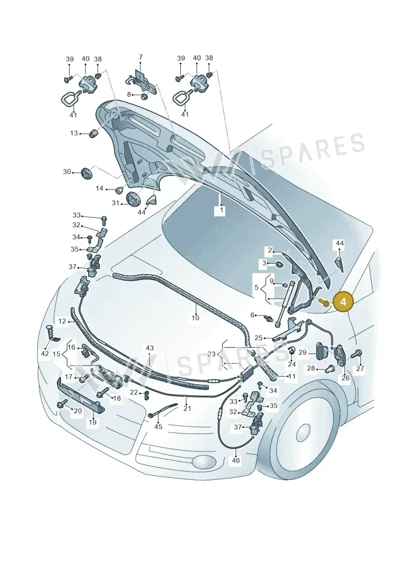 N90862303 — Audi TTRS Plus Coupe (2009-2014) diagram 676823000, position 4