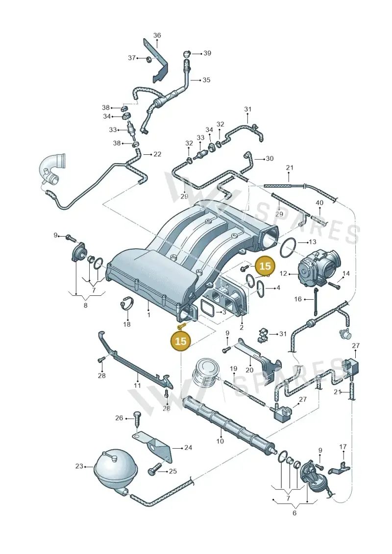 N90871602 — Volkswagen Sharan (2008-2010) diagram 194133800, position 15