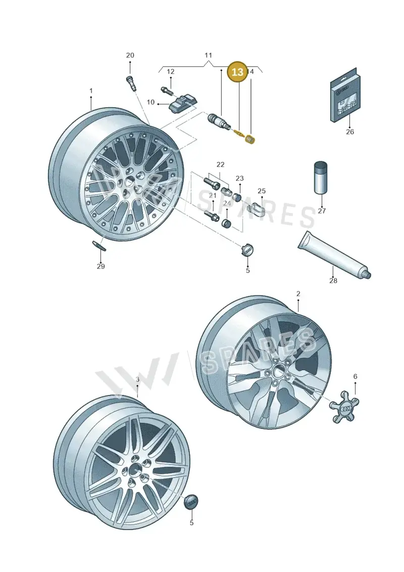 N90873301 — Audi A6 QU.ALLROAD     07> (2006-) diagram 448601900, position 13
