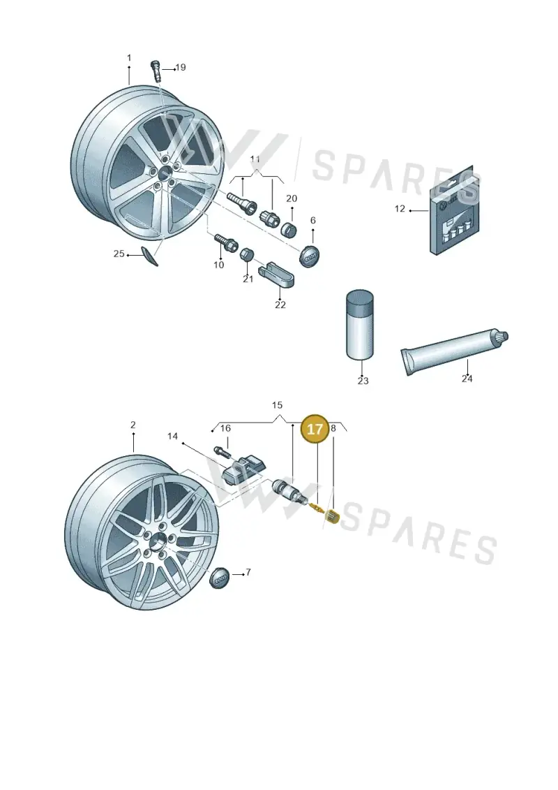 N90873301 — Audi RS4 Cabrio qu.    08> (2007-) diagram 473601800, position 17