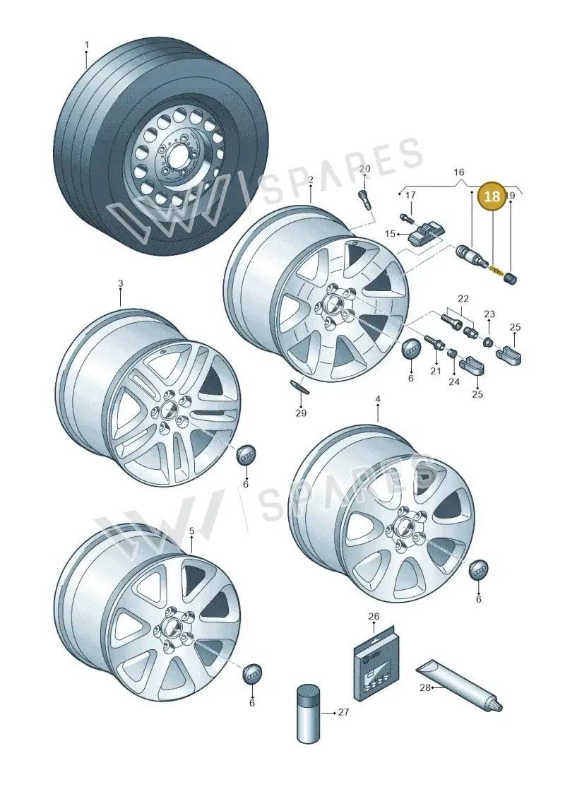 N90873301 — Audi Q7                07> (2006-) diagram 493601800, position 18