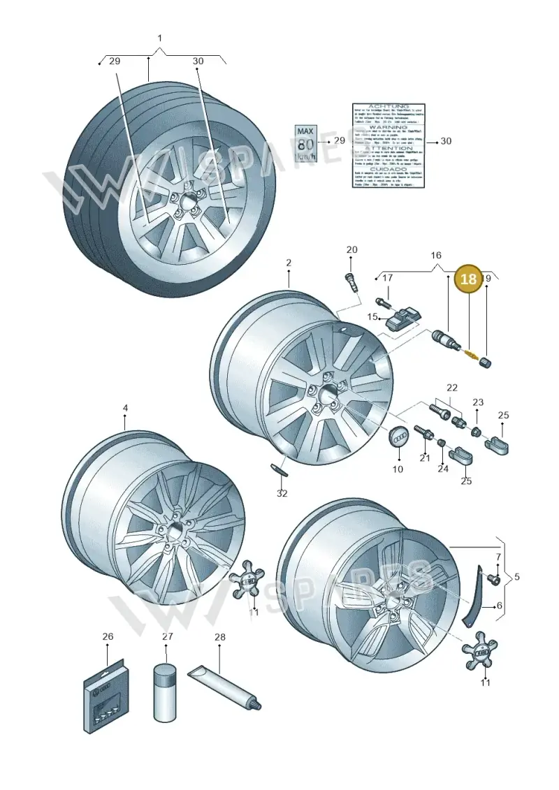 N90873301 — Audi A6 QU.ALLROAD     07> (2006-) diagram 603601700, position 18