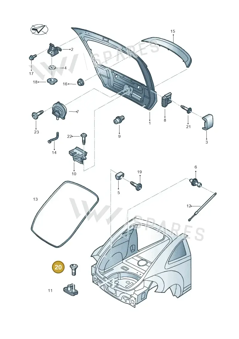 N90874701 — Volkswagen New beetle (2011-2016) diagram 715827200, position 20