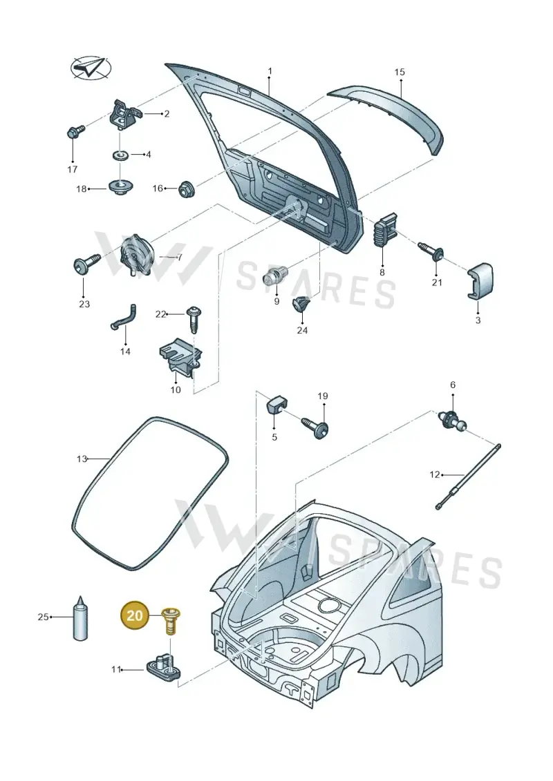N90874701 — Volkswagen Beetle (2016-2019) diagram 801827200, position 20