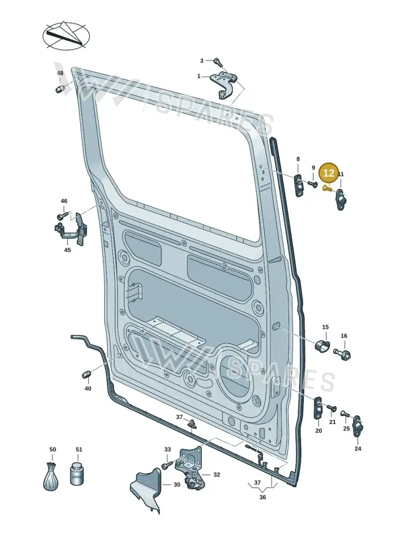 N90874703 — Volkswagen ID.Buzz (2022-) diagram 7t0843200, position 12