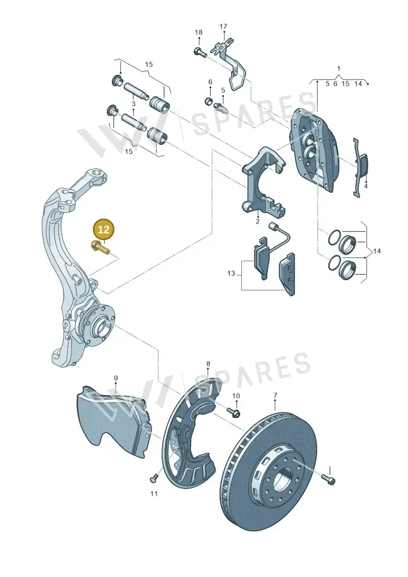 N90876802 — Volkswagen Phaeton 4motion (2010-2016) diagram 667615530, position 12