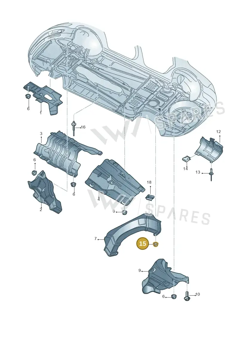 N90880204 — Volkswagen Phaeton 4motion (2010-2016) diagram 258825200, position 15