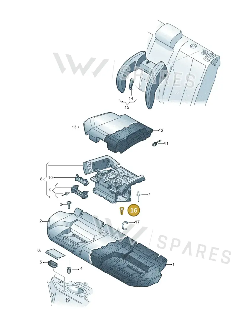 N90889901 — Volkswagen Passat saloon (2014-2024) diagram 793885500, position 16