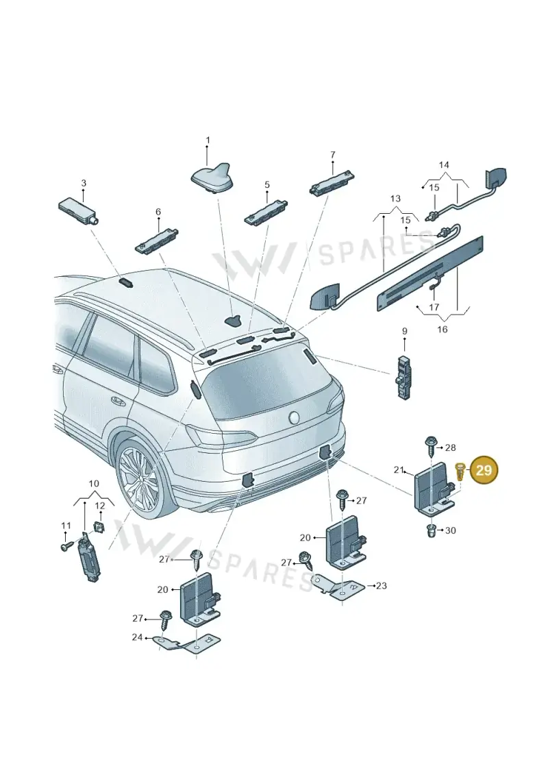 N90889901 — Volkswagen Touareg (2017-2023) diagram 439035020, position 29