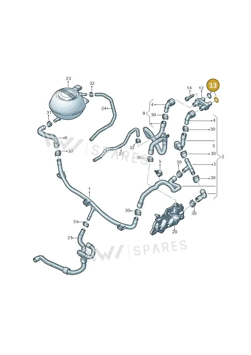 N90890501 — Volkswagen Polo (2012-2014) diagram 747121110, position 13