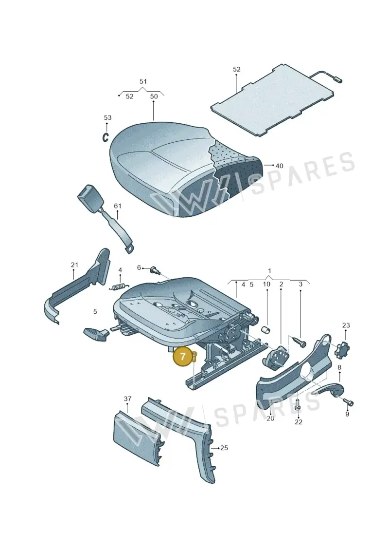 N90892101 — Volkswagen Amarok twin cab (2016-2022) diagram 894881100, position 7