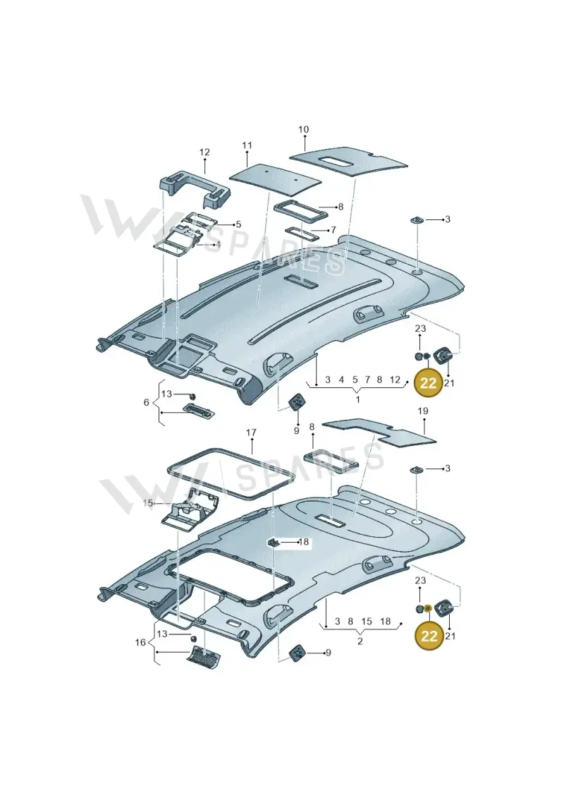 N90893002 — SEAT Altea XL (2013-) diagram 498867550, position 22