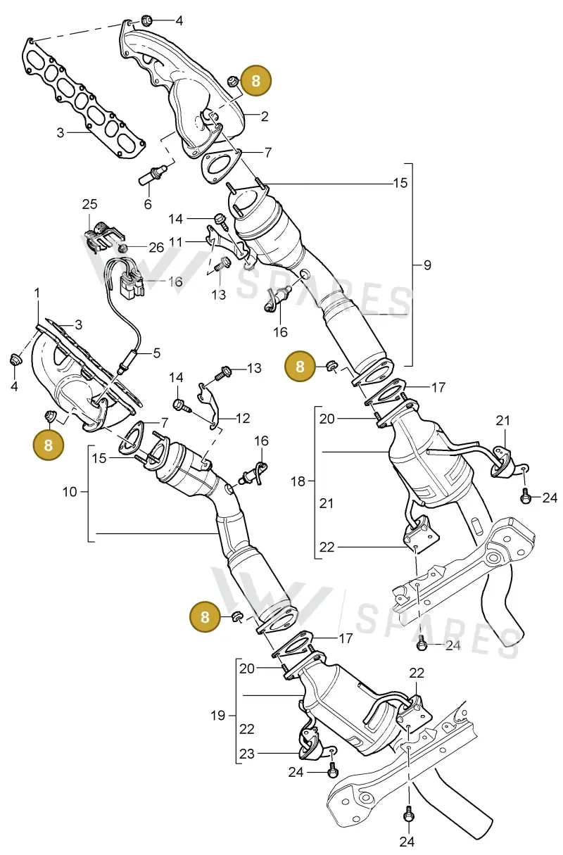 N90894602 — Porsche Cayenne (2002-2006) diagram p24202000, position 8