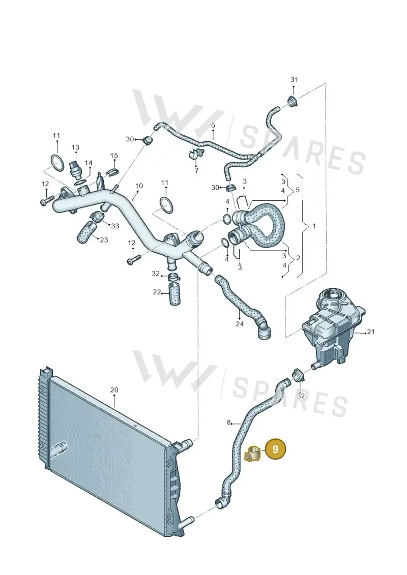 N90894701 — Audi A6 2.7 TDI (2008-2011) diagram 448121400, position 9