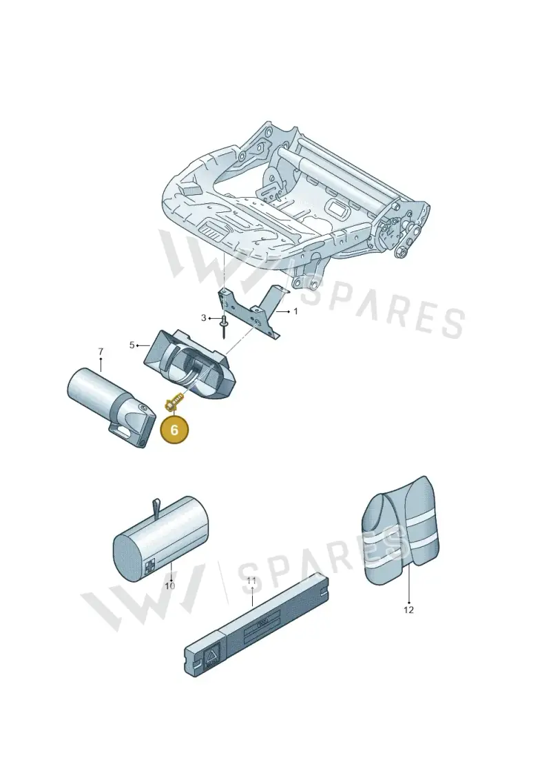N90897308 — Volkswagen Touran 2,0 BlueMotion (2015-2024) diagram 869860000, position 6