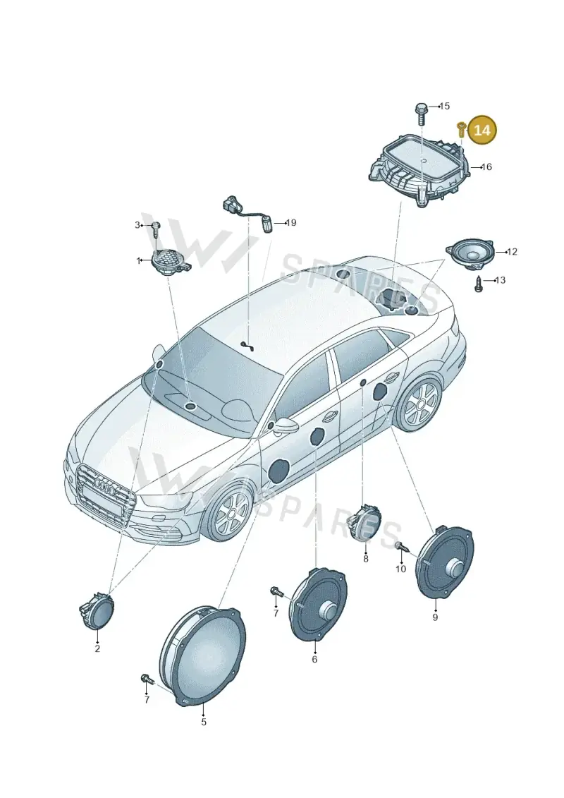 N90897402 — Audi A3 Limousine 2.0 (2017-2021) diagram 745035370, position 14