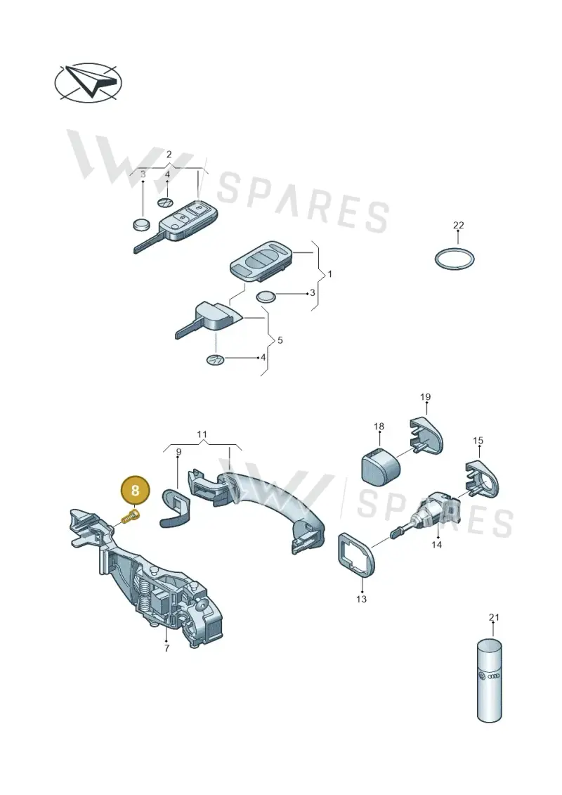 N90897604 — Volkswagen Golf Plus (2011-2014) diagram 459837100, position 8