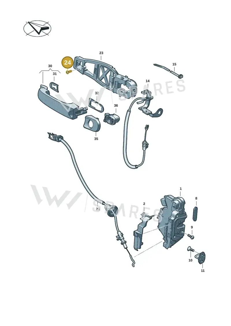 N90897604 — Volkswagen Transport. multivan (2019-2024) diagram 7ep837000, position 24