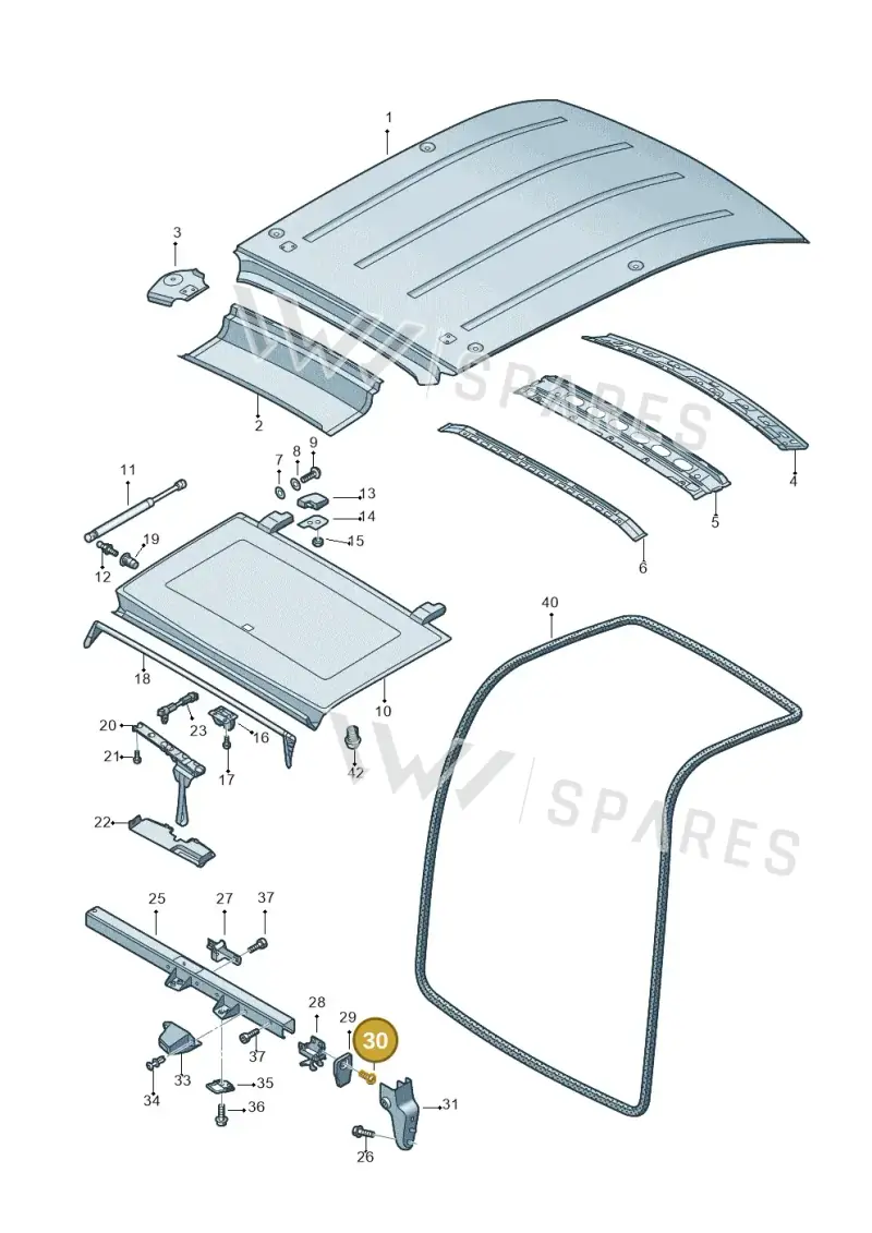 N90898102 — Volkswagen Caddy kombi (2015-2020) diagram 443817020, position 30