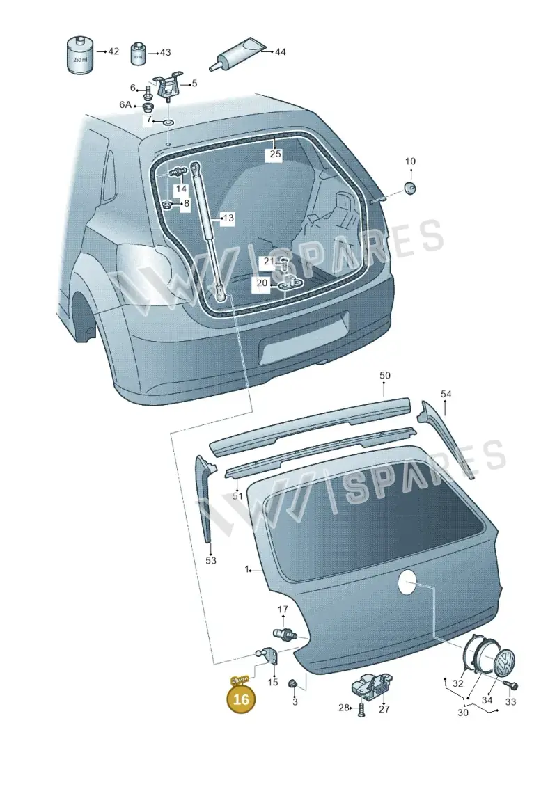 N90898102 — Volkswagen Polo (2012-2014) diagram 672827000, position 16