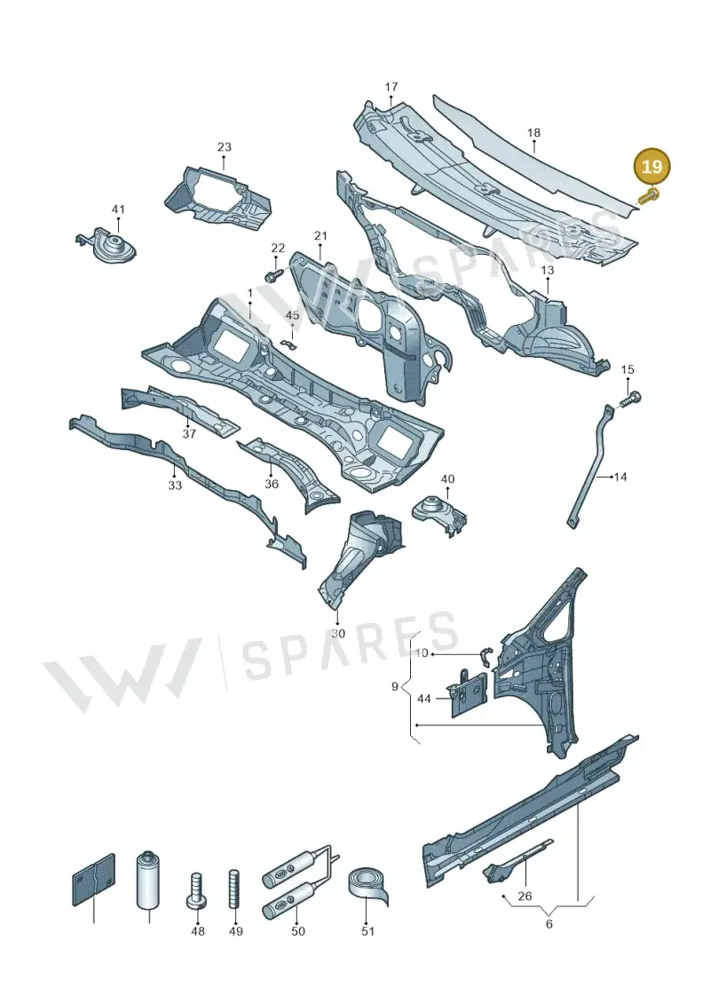 N90898102 — Volkswagen Sharan BlueMotion (2015-2022) diagram 863803000, position 19
