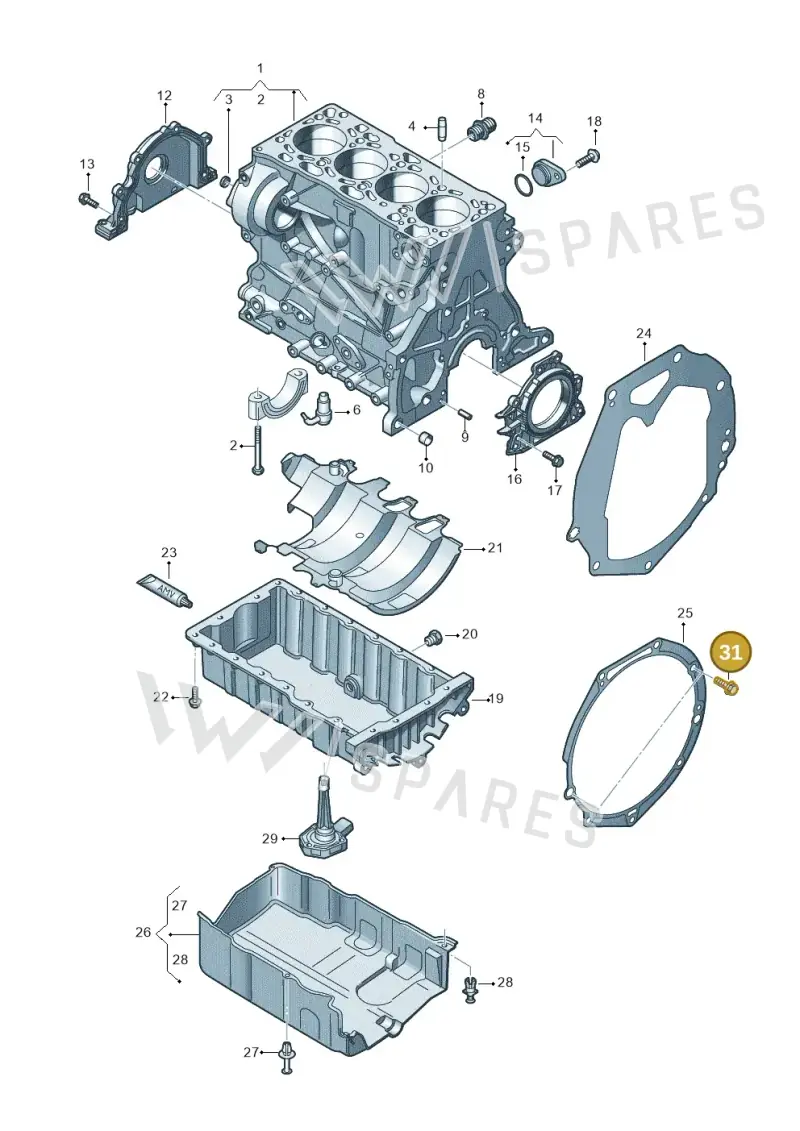 N90903902 — Volkswagen Caravelle (2015-2019) diagram 871103030, position 31