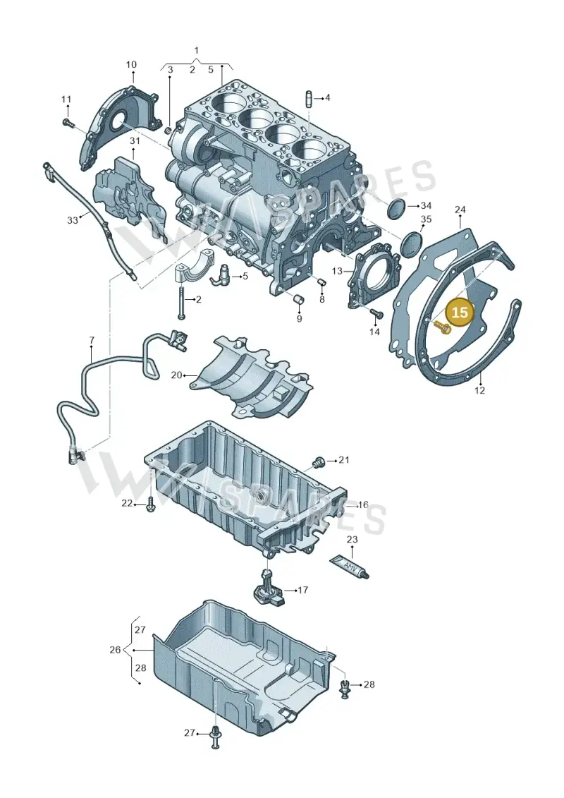 N90903902 — Volkswagen Tiguan 2.0 4Motion (2016-2024) diagram 884103410, position 15