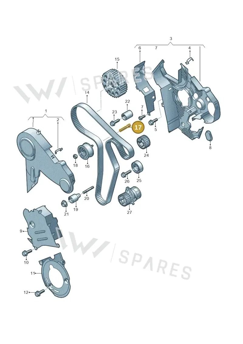 N90905502 — Volkswagen New beetle (2011-2016) diagram 634109850, position 17