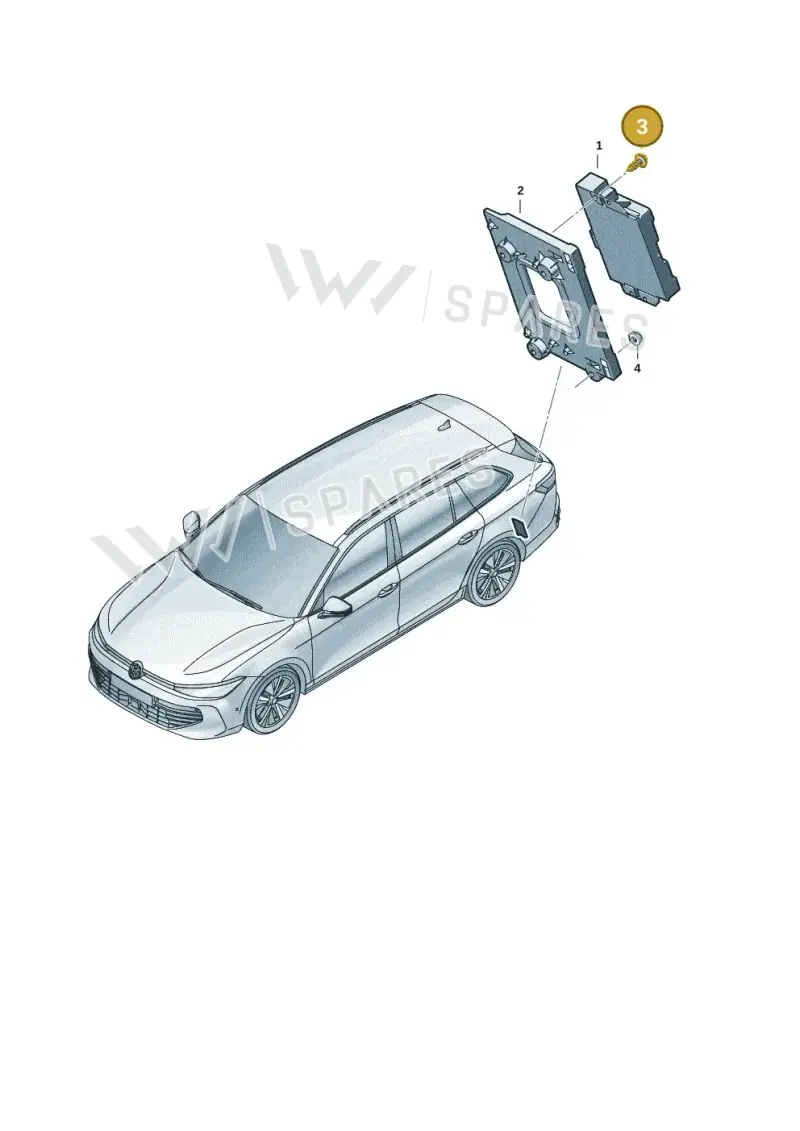 N90905902 — Volkswagen Passat estate (2023-) diagram 3j0907290, position 3