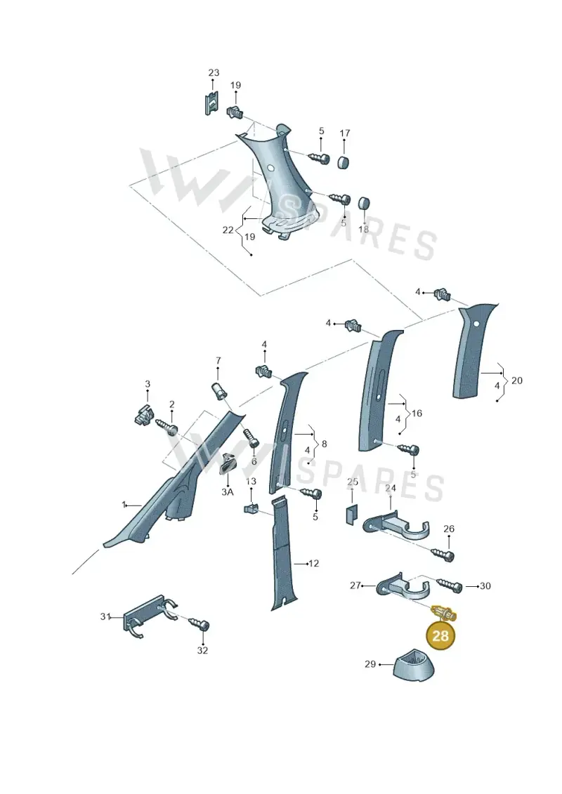 N90911101 — SEAT ALHAMBRA/4MOTION (2002-2005) diagram 245867650, position 28