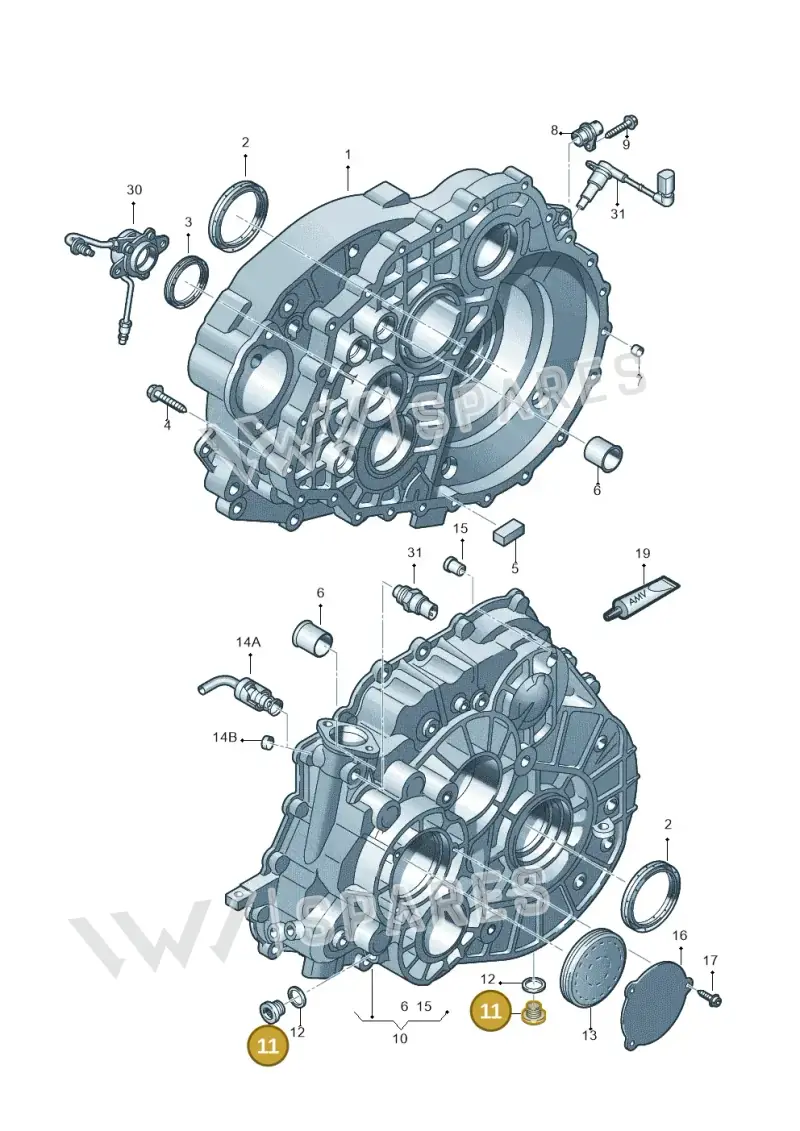 N90917801 — Volkswagen TRANSPORTER/4MOTION    06 (2005-2006) diagram 410301240, position 11
