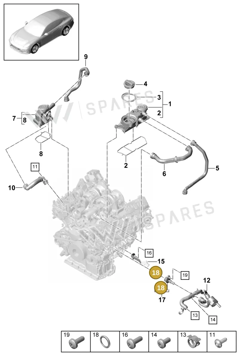 N90925002 — Porsche Panamera (2016-2020) diagram p49106020, position 18