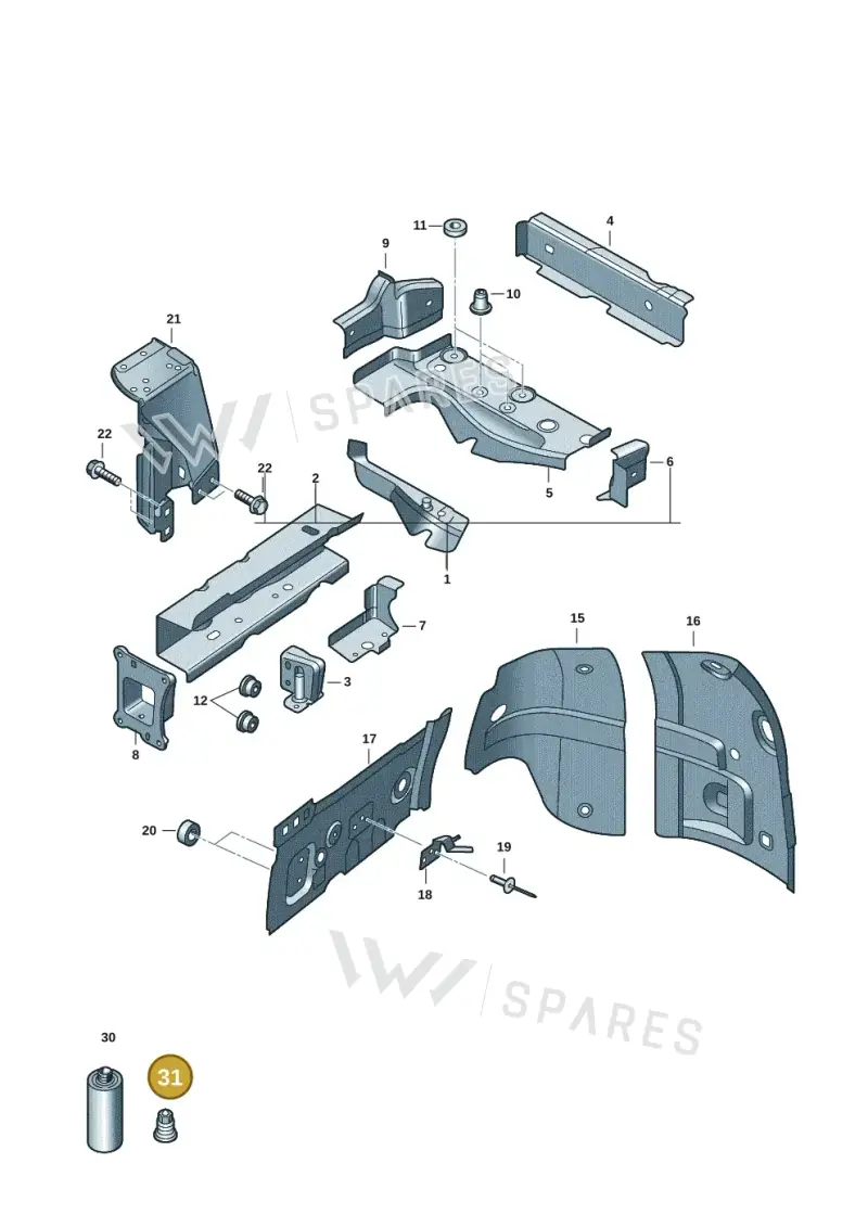 N90927801 — Volkswagen ID.Buzz (2022-) diagram 15a803000, position 31