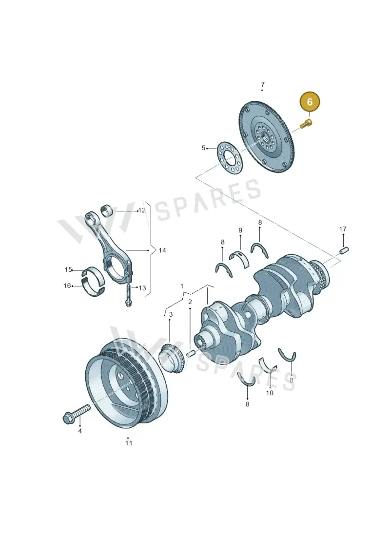 N90929401 — Volkswagen Touareg (2017-2023) diagram 439105010, position 6