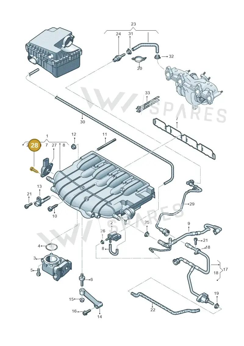 N90936503 — Volkswagen Amarok twin cab (2016-2022) diagram 894133300, position 28