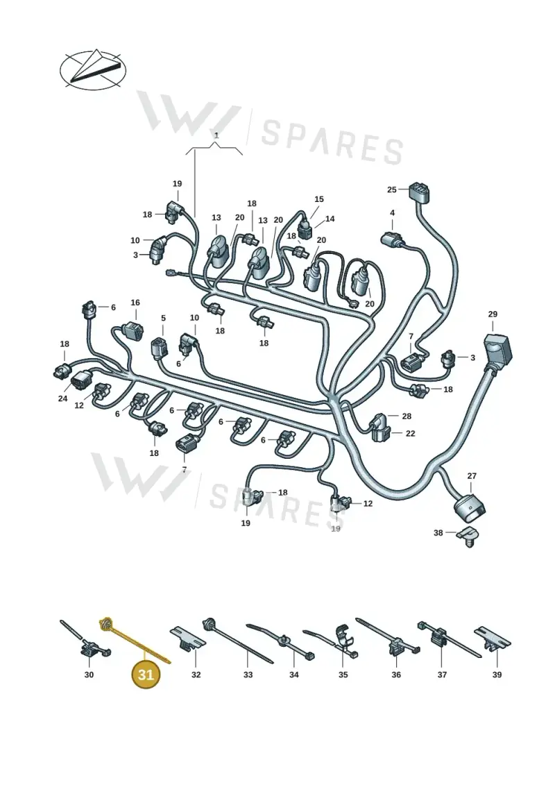 N90937702 — Volkswagen Caddy Maxi Kombi (2020-2024) diagram 5h0971010, position 31