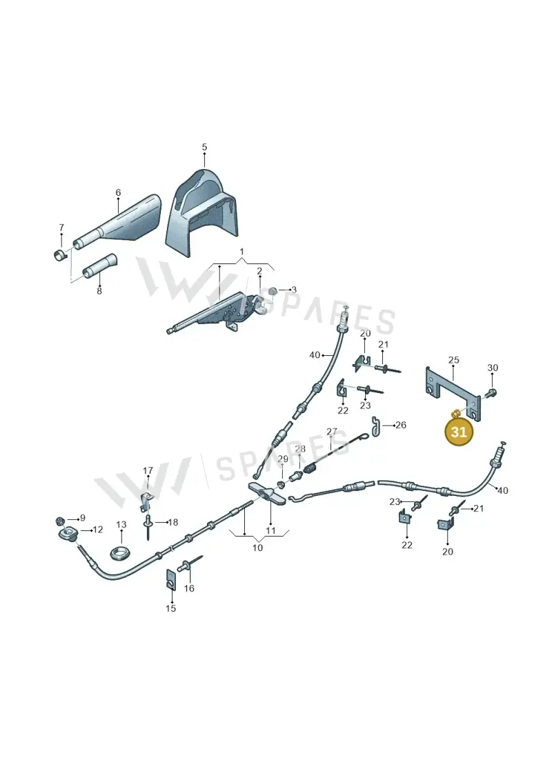 N90938701 — Volkswagen Transport. multivan (2019-2024) diagram 410711500, position 31