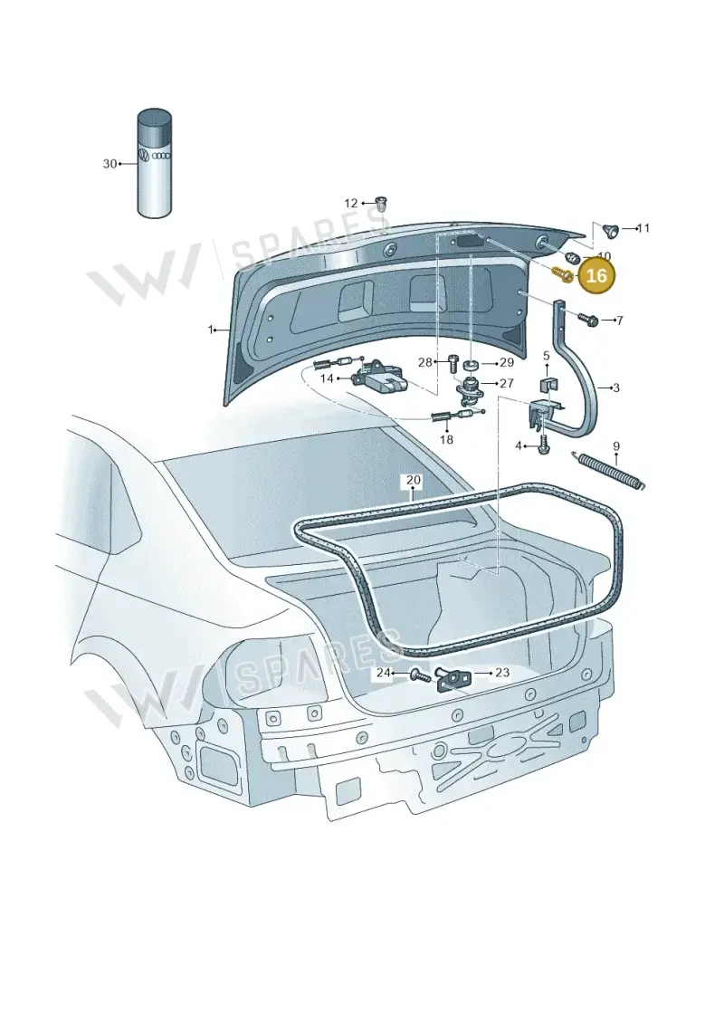 N90940004 — Volkswagen Polo (2010-2015) diagram 677827100, position 16