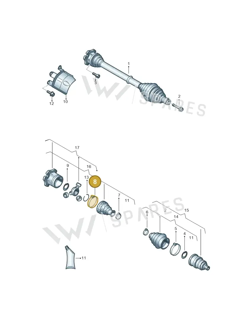 N90941101 — Audi Q5 qu. 2.0 TDI (2008-2012) diagram 454407270, position 8