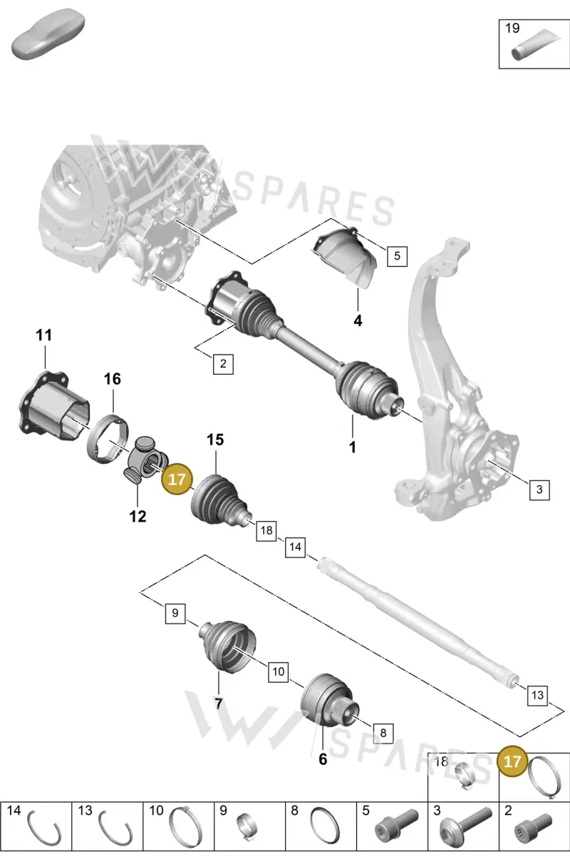 N90941101 — Porsche Cayenne Coupe (2023-2023) diagram p60401100, position 17