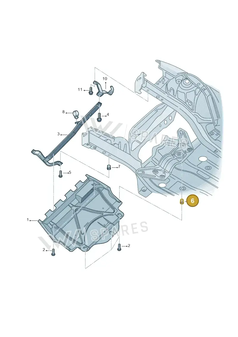 N90942001 — Volkswagen Polo (2009-2014) diagram 253018050, position 6+7