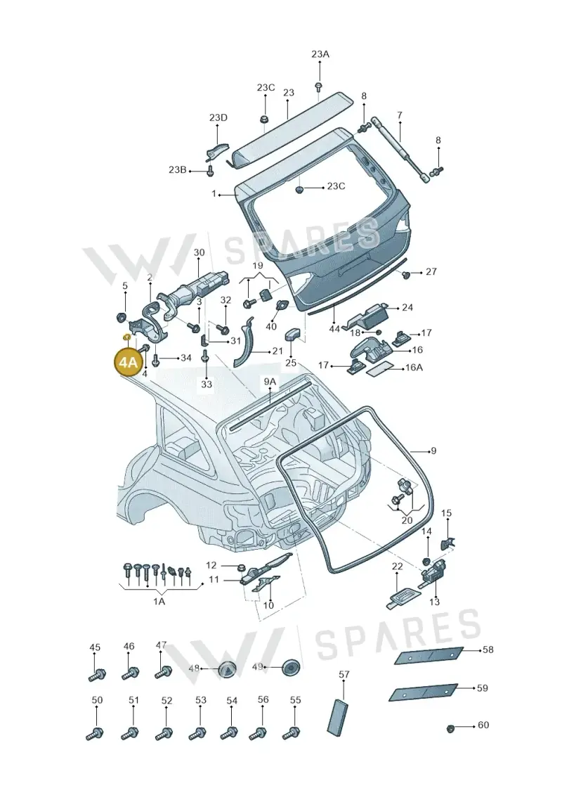 N90942001 — Audi Q5 (2009-2018) diagram 687827000, position 4A