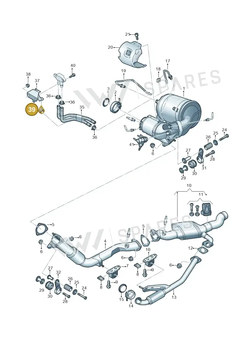 N90943501 — Volkswagen Touareg (2017-2023) diagram 439253050, position 39