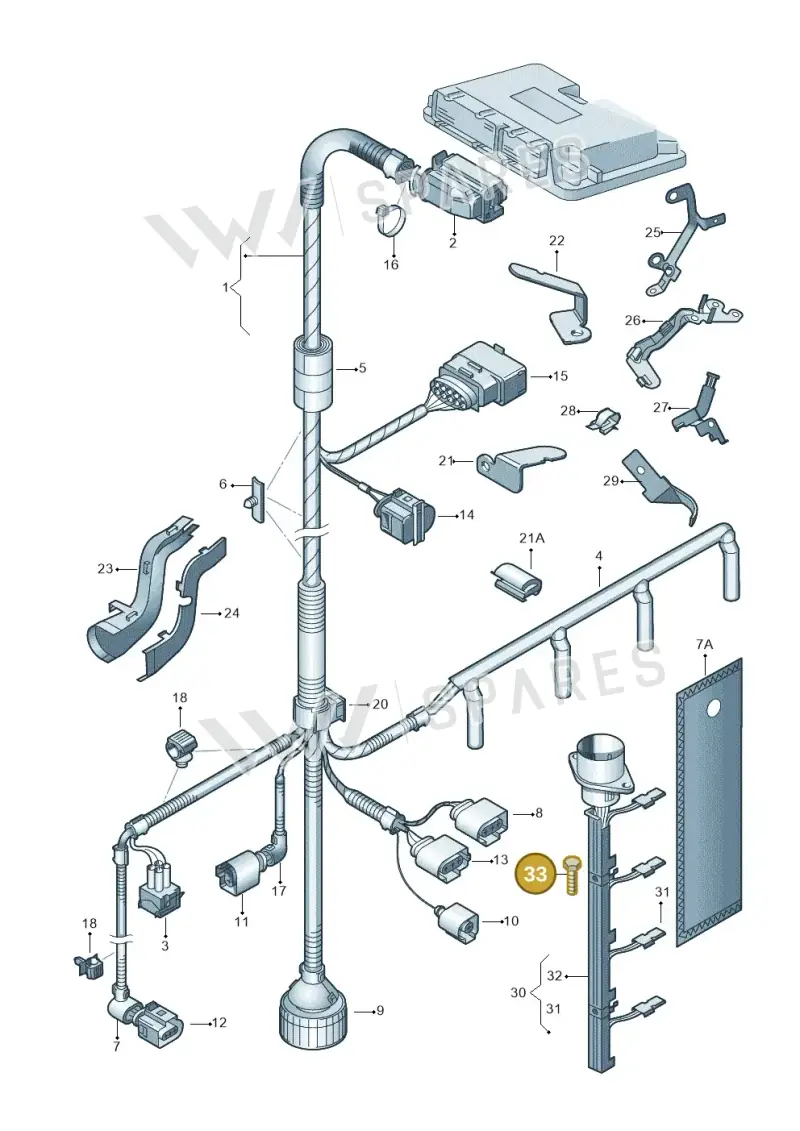 N90946402 — Volkswagen Jetta City        "MEX"05>07 (2006-2007) diagram 203971090, position 33