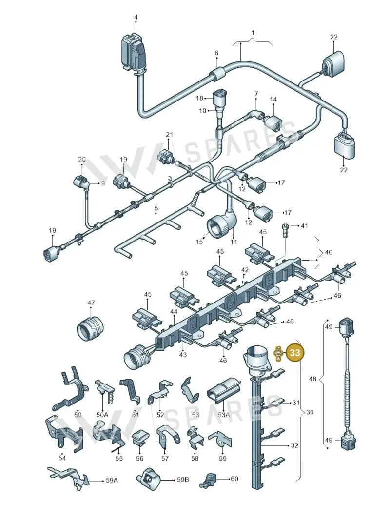 N90946402 — Audi A3 Sportback (2008-2013) diagram 409971090, position 33