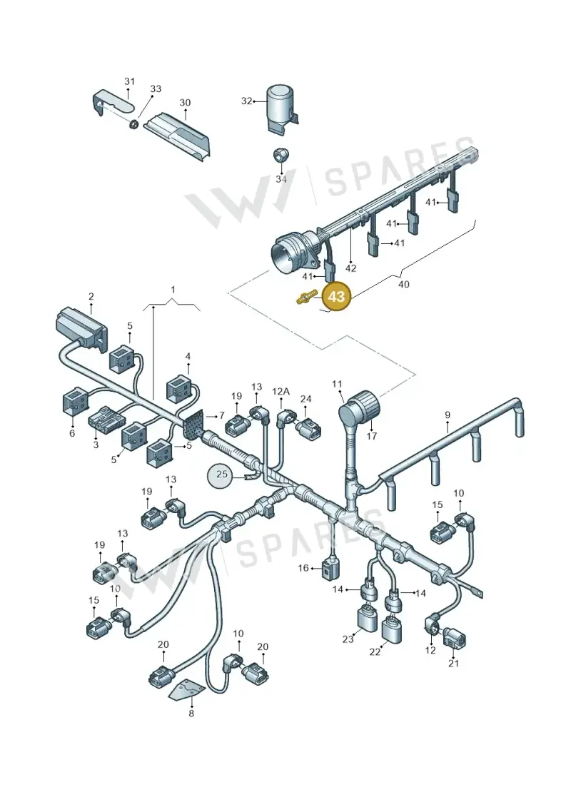 N90946402 — Volkswagen Transp. caravelle (2008-2009) diagram 410971080, position 43